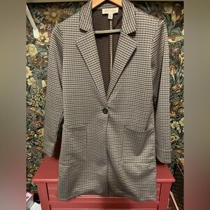 Philosophy Republic Houndstooth Blazer - Brown and Black